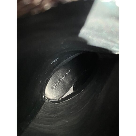 Sigerson Morrison Python Embossed Knee-High Leather Boots 40 Black Brown Snake - Picture 8 of 14